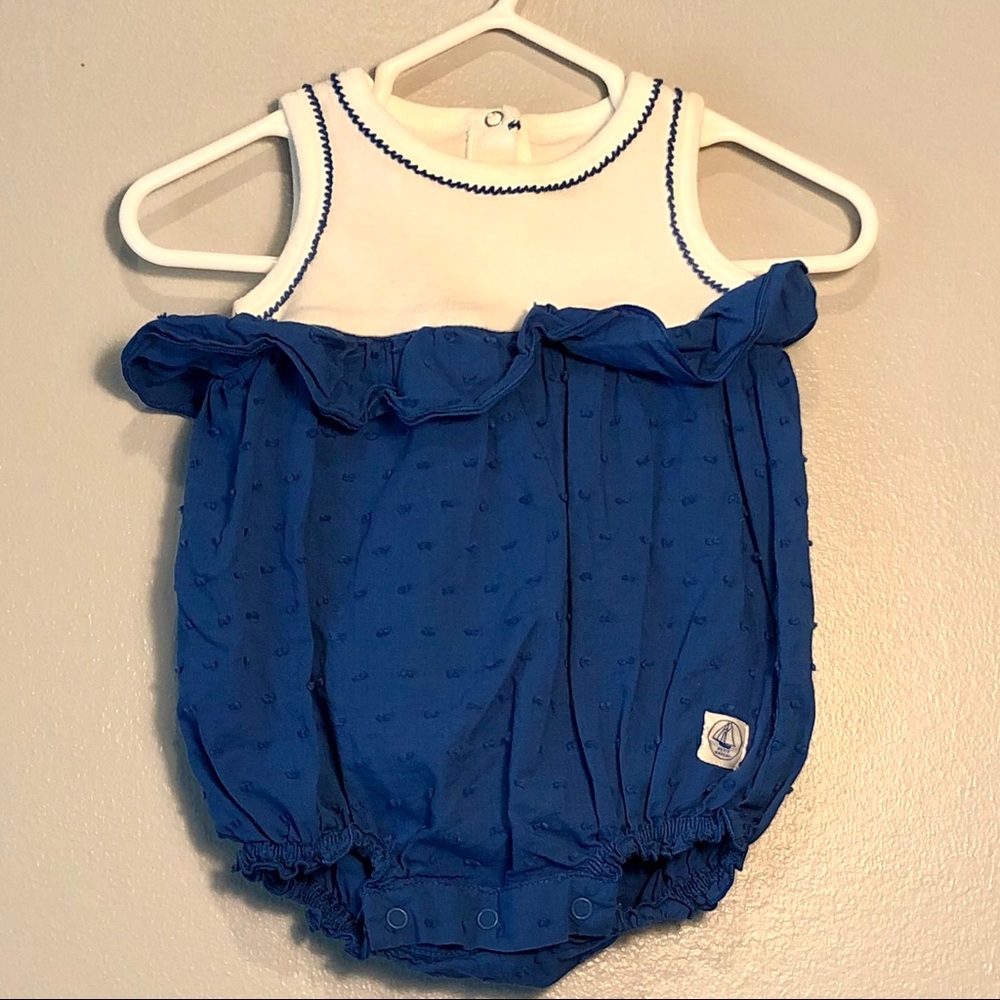 Petit Bateau Sailing Bubble Onesie 1m